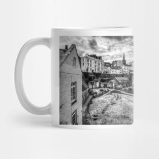 Tenby North Beach Black And White Mug